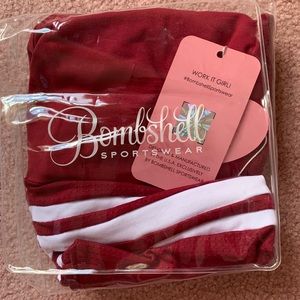 Bombshell sportswear leggings Maroon size small